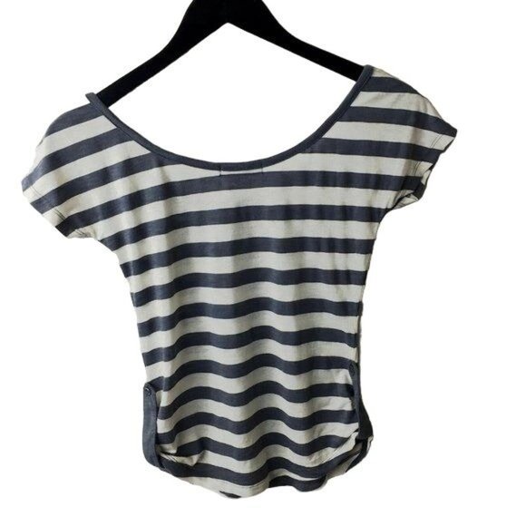 Dickies Girl Striped T Shirt Pocket Tee Basic Modern USA Trendy Cotton Womens XS - Picture 4 of 7